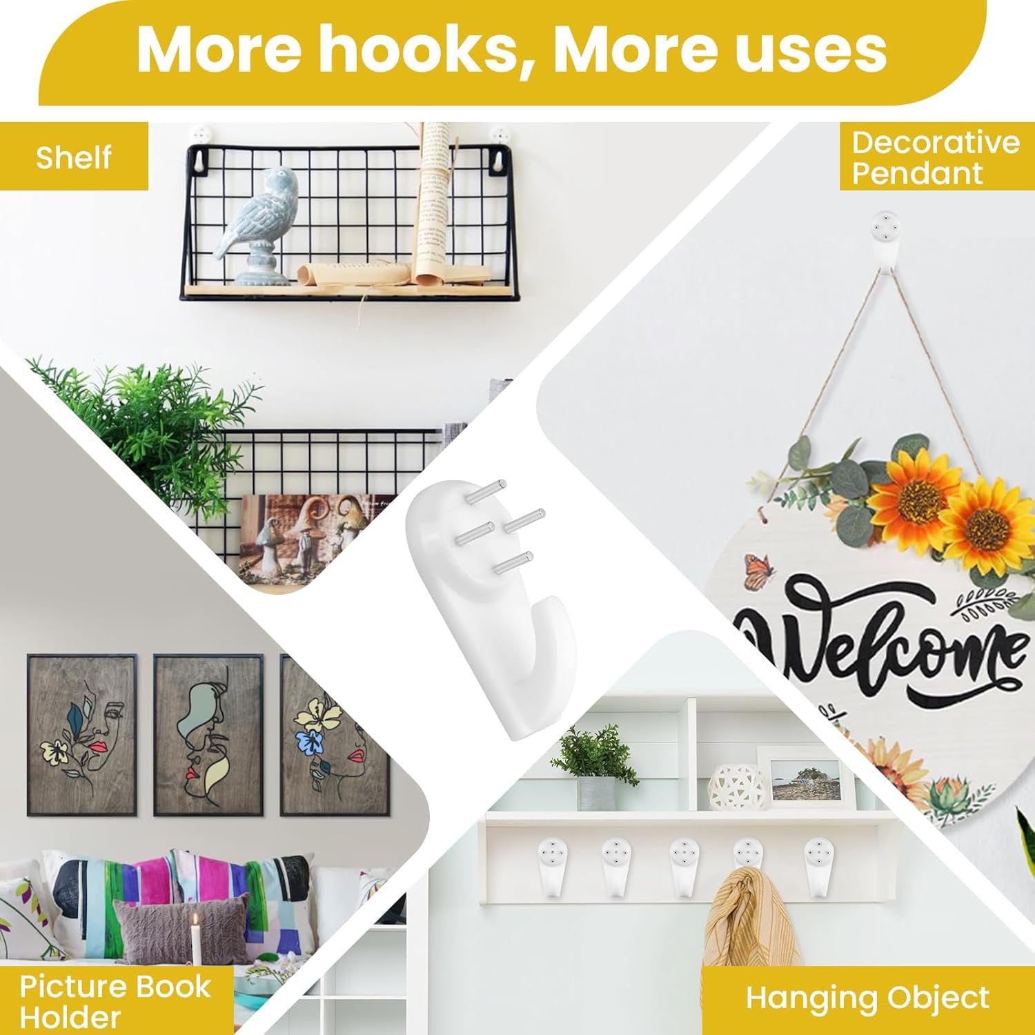 33 in 1 Picture Hangers Photos Hanging Hardware Kit (1 Set) 33 in 1 Picture Hangers Photos Hanging Hardware Kit (1 Set)